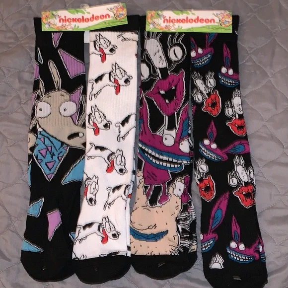 Nickelodeon Cartoon Character Socks - Rocko’s Modern Life Real Monsters - Picture 2 of 7